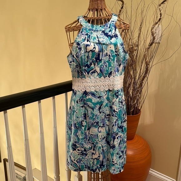 Lilly Pulitzer NWOT. Blue white green and purple - Picture 4 of 11